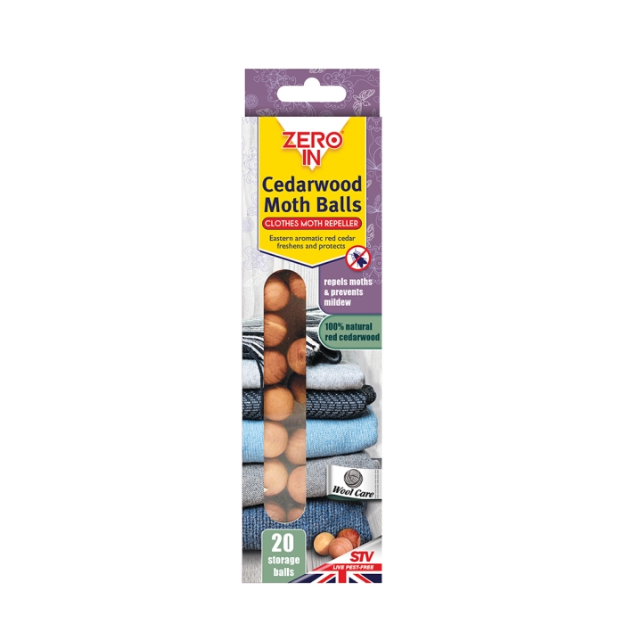 Cedarwood Moth Repellent Ball - 20-Pack