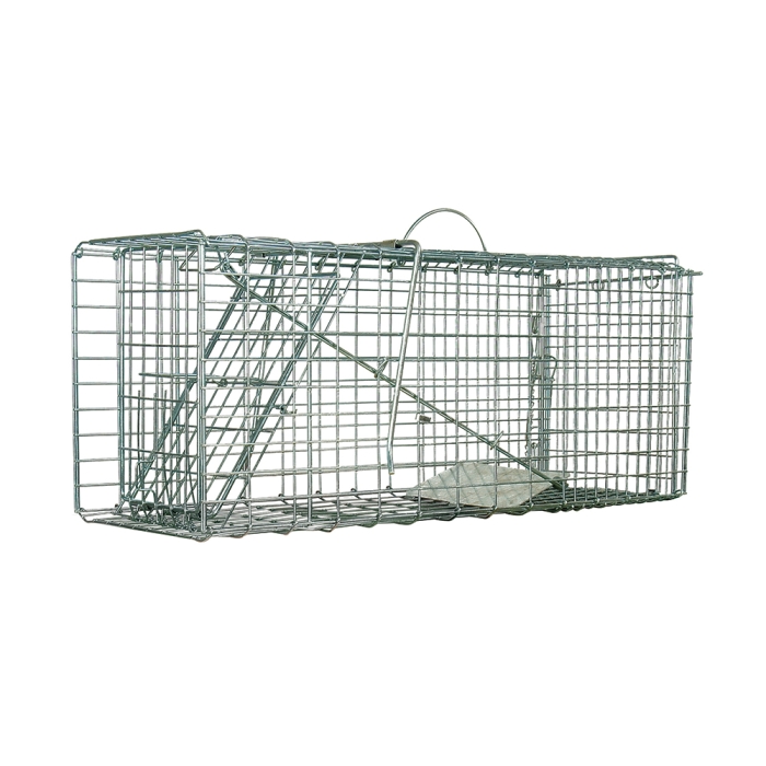 STV International Defenders Mink Cage Trap - Galvanized Mesh, 60x19x19cm, Spring-Loaded Trigger