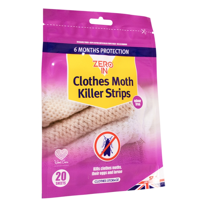 Clothes Moth Killer Strip - 20-Pack