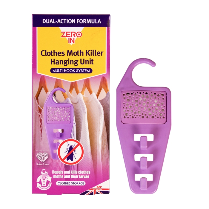 Clothes Moth Killer Kit - 6 Months Protection. Kill Moths, Larvae & Eggs