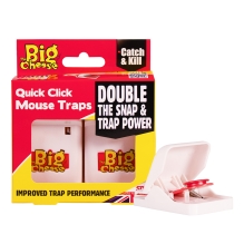 The Big Cheese Quick Click Mouse Trap - 3 Pack of Reusable Baited Traps