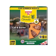 Citronella Terracotta Burner & Coil - 6-Pack