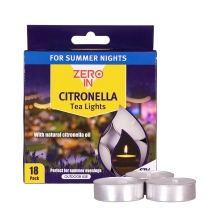 Zero In Citronella Tea Lights - 18 pack