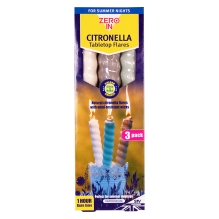 Table Top Citronella Flares - 3 pack - Close to Home assorted colours