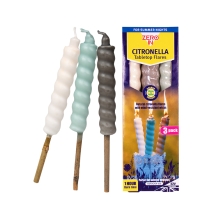 Table Top Citronella Flares - 3 pack - Close to Home assorted colours