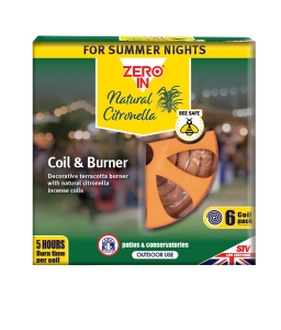 Citronella Terracotta Burner & Coil - 6-Pack