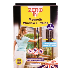 Magnetic Window Insect Curtain - 2-Pack