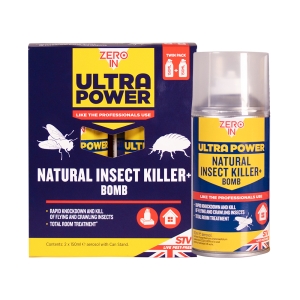 Natural Insect Killer Bomb - 150ml One-Shot Aerosol - Twinpack