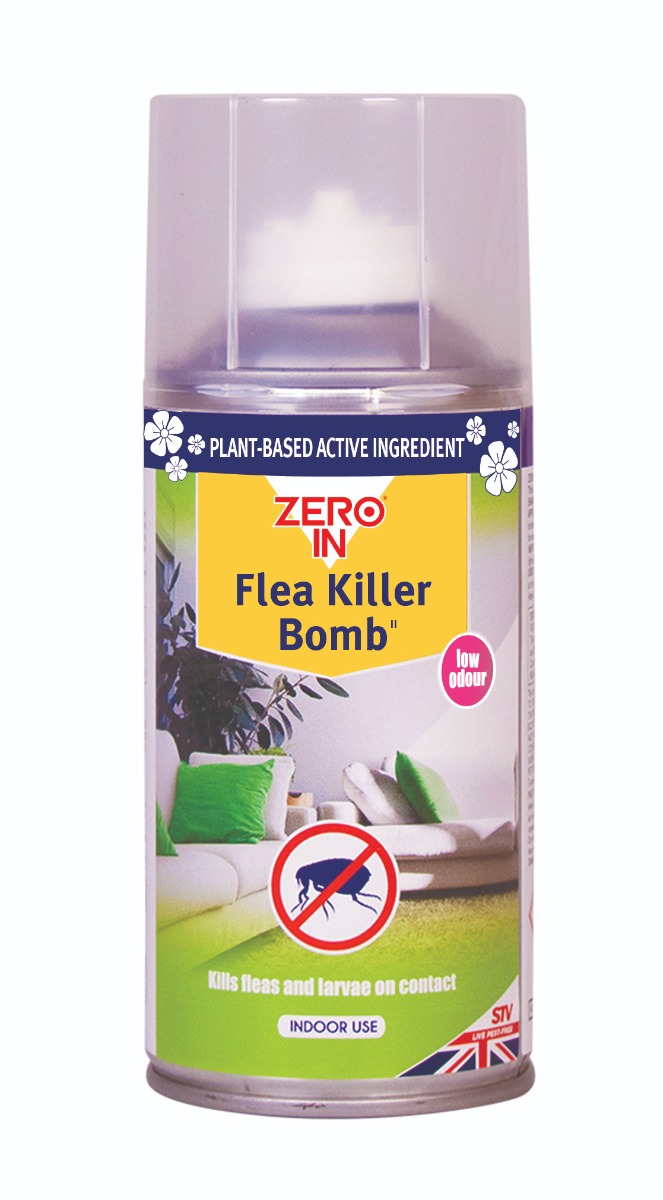 Zero In Natural Insect Killer Flea Bomb - 150ml One Shot Aerosol